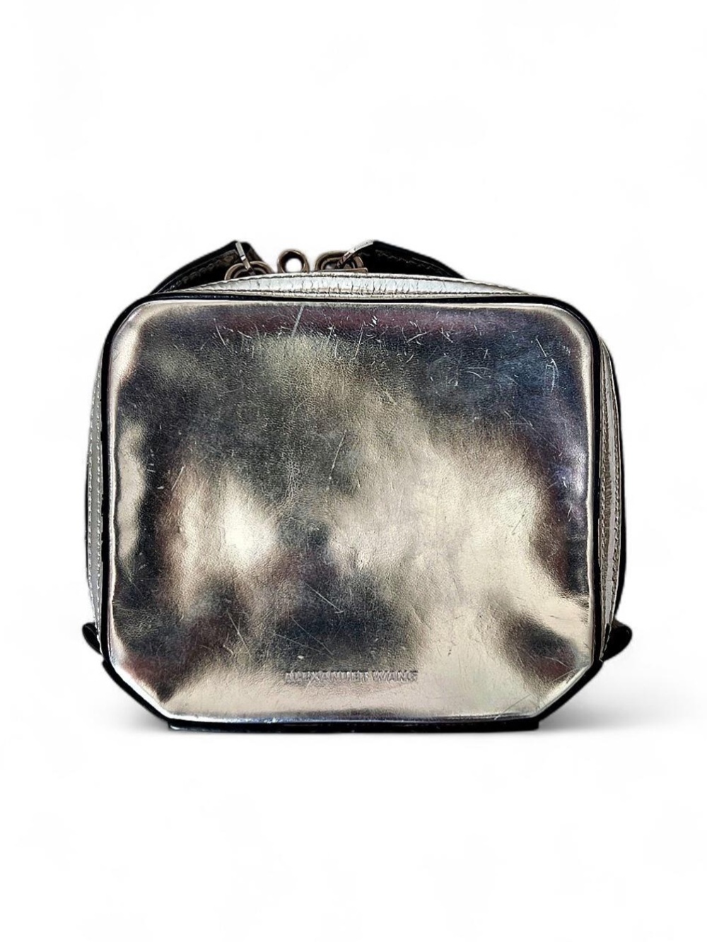 Alexander Wang Metallic Silver Clutch Bag